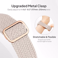 Braided Stretchy Solo Loop Compatible for Apple Watch Band 38mm 40mm 41mm 42mm 44mm 45mm 46mm 49mm for Women Men, Nylon Elastic Straps Wristbands for iWatch Series 11/10 9 8 7 6 5 4 3 SE/Ultra 3 2 1 thumbnail 2