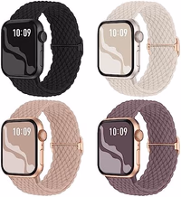 Braided Stretchy Solo Loop Compatible for Apple Watch Band 38mm 40mm 41mm 42mm 44mm 45mm 46mm 49mm for Women Men, Nylon Elastic Straps Wristbands for iWatch Series 11/10 9 8 7 6 5 4 3 SE/Ultra 3 2 1 thumbnail 1