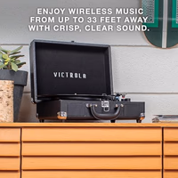 Victrola Journey Bluetooth Portable Suitcase Record Player – with Built-in Speakers, 3 Speed Vinyl Record Player, RCA Out, Headphone Jack (Mint) thumbnail 5