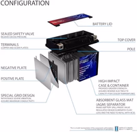 Mighty Max Battery YTZ12S -12 Volt 11 AH, 210 CCA, Rechargeable Maintenance Free SLA AGM Motorcycle Battery thumbnail 4