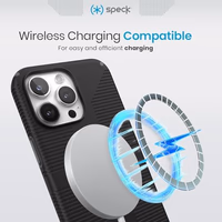 Speck MagSafe Case for iPhone 15 Pro Max - Drop & Camera Protection, Soft-Touch Secure Grip, Wireless Charging Compatible, Fits All 6.7 Inch Models Including iPhone 14 & 13 Pro Max - Grip Black thumbnail 2