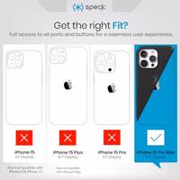 Speck MagSafe Case for iPhone 15 Pro Max - Drop & Camera Protection, Soft-Touch Secure Grip, Wireless Charging Compatible, Fits All 6.7 Inch Models Including iPhone 14 & 13 Pro Max - Grip Black thumbnail 5