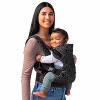 Infantino Flip 4-in-1 Convertible Baby Carrier, Adjustable, Ergonomic Hands Free Babywearing, Registry Essential, Carrier for Newborn to Toddler, Black & Gray Leopard thumbnail 1
