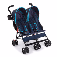 Delta Children LX Side by Side Stroller - with Recline, Storage & Compact Fold, Night Sky thumbnail 1