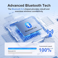 IAMJOY Bluetooth Headset Dual-Mic V5.4 Wireless Bluetooth Earpiece Noise Canceling Hands-Free Headphones 14 Hours Talking Time 140H Standby for Trucker,Office,Driving thumbnail 4