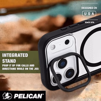 Pelican Protector iPhone 17 Pro Case with Camera Stand [MagSafe Compatible] Rugged Magnetic Phone Case with 16ft Military-Grade Drop Protection - Heavy Duty Phone Cover for iPhone 17 Pro - Clear thumbnail 2