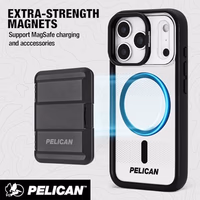 Pelican Protector iPhone 17 Pro Case with Camera Stand [MagSafe Compatible] Rugged Magnetic Phone Case with 16ft Military-Grade Drop Protection - Heavy Duty Phone Cover for iPhone 17 Pro - Clear thumbnail 4