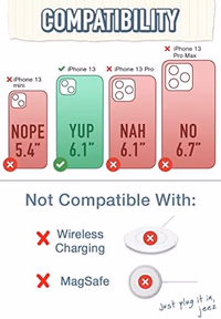 Smartish® iPhone 13 Wallet Case - Wallet Slayer Vol. 1 [Slim + Protective] Credit Card Holder - Drop Tested Hidden Card Slot Cover Compatible with Apple iPhone 13 - Black Tie Affair thumbnail 5