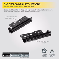 Scosche ICTA3BN Double DIN Radio Install Dash Kit and Harness Compatible with Select 2000-2017 Scion, Subaru and Toyota Vehicles - Complete Basic Car Stereo Installation Kit - Does Not Retain SWC thumbnail 5