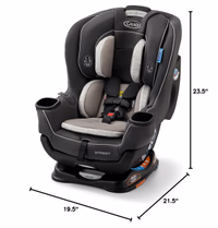 Graco Extend2Fit Convertible Car Seat, Rear and Forward Facing Car Seat with Adjustable Extension Panel for Extra Legroom, Great Gift for Baby Shower or Baby Registry, Redmond thumbnail 2