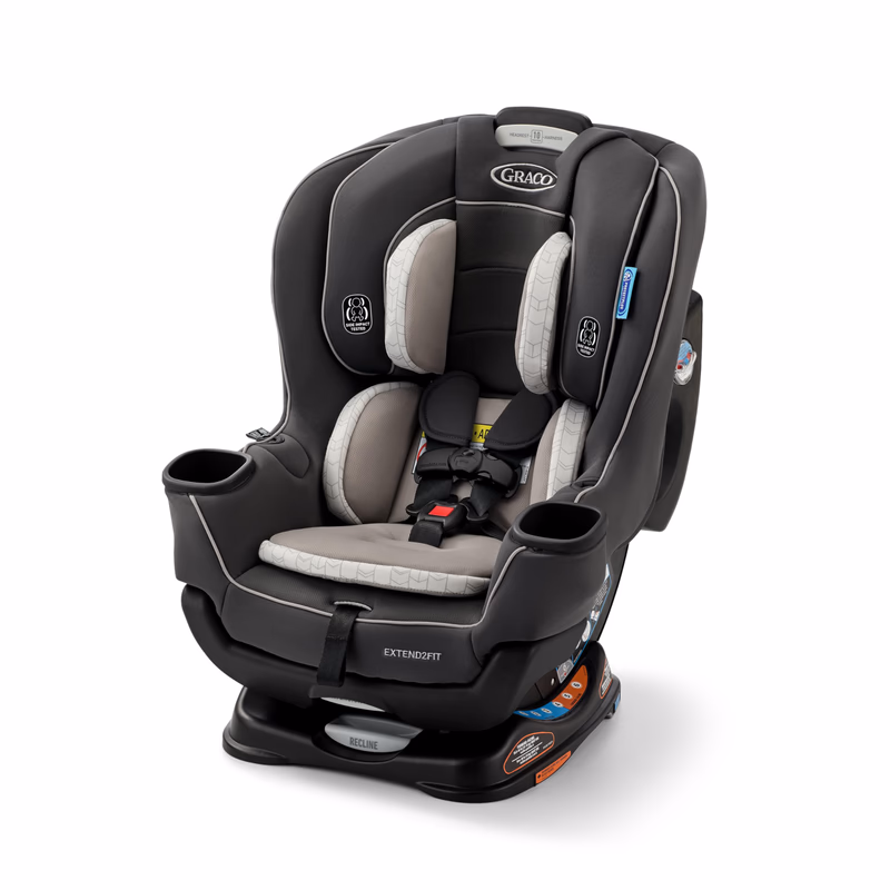Graco Extend2Fit Convertible Car Seat, Rear and Forward Facing Car Seat with Adjustable Extension Panel for Extra Legroom, Great Gift for Baby Shower or Baby Registry, Redmond