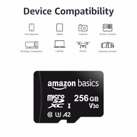 Amazon Basics microSDXC Memory Card with Full Size Adapter, A2, U3, Read Speed up to 100 MB/s, 256GB, Black thumbnail 3