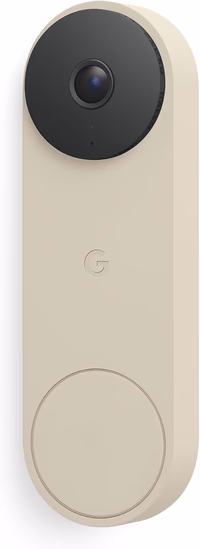 Google Nest Doorbell (Wired, 3rd Gen) - 2K Video and Gemini, Live View, Night Vision, 2-Way Audio - Works with Google Home - 2025 Model - Linen thumbnail 1