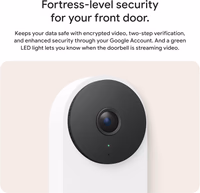 Google Nest Doorbell (Wired, 3rd Gen) - 2K Video and Gemini, Live View, Night Vision, 2-Way Audio - Works with Google Home - 2025 Model - Linen thumbnail 2