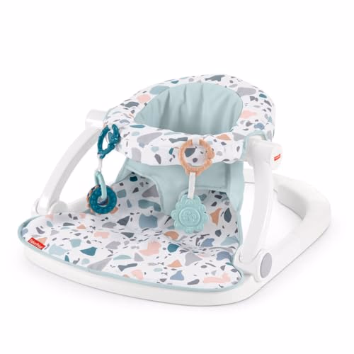 Fisher-Price Portable Baby Chair Sit-Me-Up Floor Seat With Developmental Toys & Machine Washable Seat Pad, Pacific Pebble - View 1 of 3