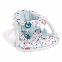 Fisher-Price Portable Baby Chair Sit-Me-Up Floor Seat With Developmental Toys & Machine Washable Seat Pad, Pacific Pebble thumbnail 2