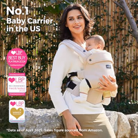 Momcozy Baby Carrier - Ergonomic, Cozy and Lightweight Carrier for 7-45lbs, Effortless to Put On, Ideal for Hands-Free Parenting, Enhanced Lumbar Support, Purehug for Infant to Toddler, Khaki thumbnail 4