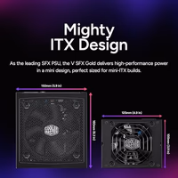 Cooler Master V850 SFX Gold 850W Fully Modular Power Supply – 80+ Gold Certified SFF PSU, ATX 3.1 & PCIe 5.1 Ready, 90° Angled Cable, Low Noise, Small Form Factor ITX PSU, 10-Year Warranty, Black thumbnail 2