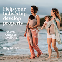 Nalakai Luxury Ring Sling Baby Carrier, Soft Linen Blend Baby Sling, Baby Wrap, Wear Your Little One Close to Your Heart, Longer Length thumbnail 3