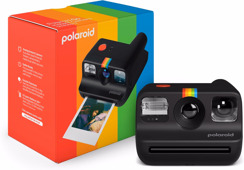 Polaroid Go Generation 2 - Mini Instant Film Camera - Black (9096) - Only Compatible with Go Film
