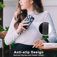 Cute Starnight Cat Phone Case, Van Gogh Cute Cat Pattern iPhone 15 Case, Non-Slip Design and Shock Absorption, Phone Case for Teen Girls, Boys, Women and Men(iPhone - 15) thumbnail 4