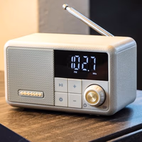 Crosley CR1121A-PB Cooper Retro AM/FM Radio, Portable Bluetooth Speaker with Aux Input and LED Display, Pebble thumbnail 5