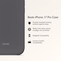 Beats iPhone 17 Pro Case with MagSafe & Camera Control, Matte Finish, Microfiber Lining – Granite Gray thumbnail 2