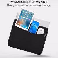 Laptop Sleeve Case 14 inch, Shockproof Protective Laptop Cover Briefcase Carrying Computer Bag with Accessory Pocket Portable Computer Sleeve for 14" MacBook, HP, Dell, Lenovo, Acer, Black thumbnail 3