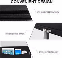 Laptop Sleeve Case 14 inch, Shockproof Protective Laptop Cover Briefcase Carrying Computer Bag with Accessory Pocket Portable Computer Sleeve for 14" MacBook, HP, Dell, Lenovo, Acer, Black thumbnail 2