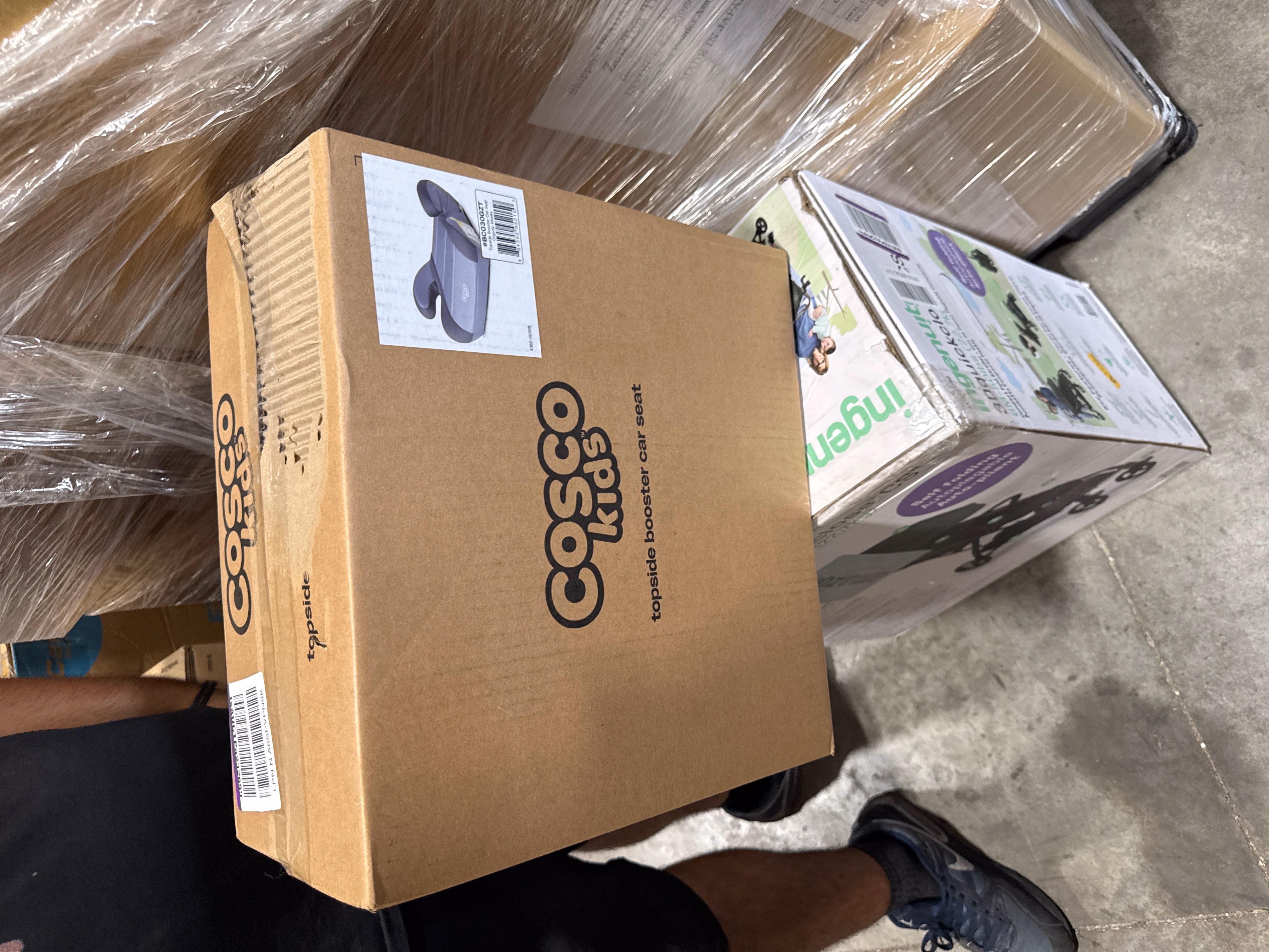 Cosco Topside Backless Booster Car Seat, Lightweight Booster Seats for Cars 40-100 lbs, Backless Booster Seat for Car, Leo thumbnail 2