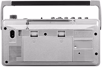 Victrola VBB-25-SLV Mini Bluetooth Boombox with Cassette Player, Recorder and Am/FM Radio, Silver thumbnail 4