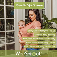 WeeSprout Baby Wraps Carrier - Perfect Child Sling for Newborn and Infant, Enhances Bonding, Soft and Breathable, Ideal for Babywearing thumbnail 2