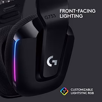 Logitech G733 Lightspeed Wireless Gaming Headset, Suspension Headband, Lightsync RGB, Blue VO!CE Mic, PRO-G Audio – Black, Gaming Headset Wireless, PC, PS5, PS4, Switch Compatible thumbnail 4
