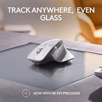 Logitech MX Master 3S for Mac - Wireless Bluetooth Mouse with Ultra-Fast Scrolling, Ergo, 8K DPI, Quiet Clicks, Track on Glass, Customization, USB-C, Apple, iPad - Pale Grey thumbnail 3