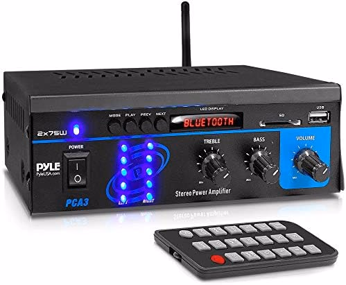Pyle PCA3 Stereo Power Amplifier, Black, One Size