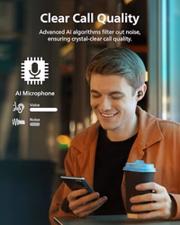 Philips TAT1219 True Wireless Bluetooth Earbuds - 18 Hours Play Time, Dynamic Bass, Clear Calls, IPX4 Water Resistant, Black thumbnail 3