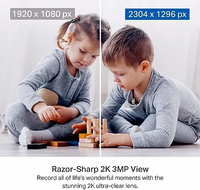 Tapo 2K Indoor Pan/Tilt Wired Security Camera - Works as a Baby Monitor & Pet Camera, Motion Detection, 2-Way Audio, Siren, Night Vision, No-Subscription Local Storage or Optional Cloud, C211 (2-Pack) thumbnail 3
