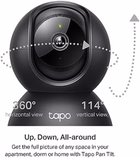 Tapo 2K Indoor Pan/Tilt Wired Security Camera - Works as a Baby Monitor & Pet Camera, Motion Detection, 2-Way Audio, Siren, Night Vision, No-Subscription Local Storage or Optional Cloud, C211 (2-Pack) thumbnail 4