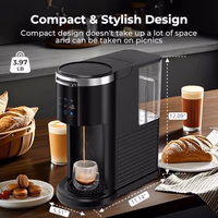 Single Serve Coffee Maker 2 in 1 Coffee Machine with Ground Coffee & Pods Coffee, 6 to 14 Oz Brew Sizes,Mini One Cup Coffee Maker 40oz Water Tank,Auto Cleaning & Shut Off, Black thumbnail 4