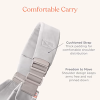 Ergobaby Upsie Hip Sling – Pearl Grey Baby Carrier – Lightweight, Adjustable Sling for Toddlers – Breathable & Ergonomic Design thumbnail 3