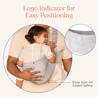 Ergobaby Upsie Hip Sling – Pearl Grey Baby Carrier – Lightweight, Adjustable Sling for Toddlers – Breathable & Ergonomic Design thumbnail 5