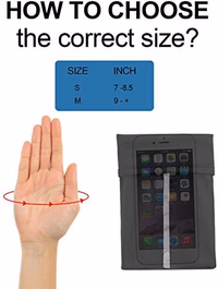 Easyports 2 Pocket Wrist Wallet Wrist Cell Phone Holder, Ankle Wallet, Sweat Bands, Armband, Hidden Pouch, Wristlet Wallet for Travel, Outdoor Sports Running. thumbnail 5