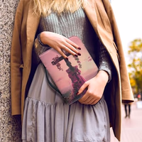 Large Bible Cover Case for Women Men Cross Floral Leather Bible Case with Bookmark Church Bag Book Carrying Case Pink thumbnail 3