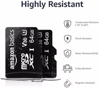 Amazon Basics microSDXC Memory Card with Full Size Adapter, A2, U3, Read Speed up to 100 MB/s, 64GB, Black (2pack) thumbnail 4