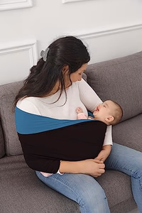 Baby Wrap Carrier, Reversible Bonding Comforter, Soft & Stretchy Baby and Infant Sling, Perfect Baby Carrier Wrap Sling for Newborn and Infant up to 35 lbs. thumbnail 2