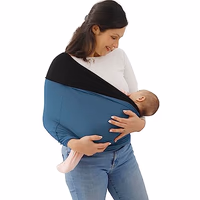 Baby Wrap Carrier, Reversible Bonding Comforter, Soft & Stretchy Baby and Infant Sling, Perfect Baby Carrier Wrap Sling for Newborn and Infant up to 35 lbs. thumbnail 1