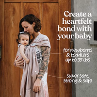 Nalakai Ring Sling Baby Carrier, Soft Linen Baby Sling, Baby Wrap, Comfort, Style, and Giving Back - Carry Your Little One with Love thumbnail 2