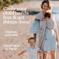 Nalakai Ring Sling Baby Carrier, Soft Linen Baby Sling, Baby Wrap, Comfort, Style, and Giving Back - Carry Your Little One with Love thumbnail 5