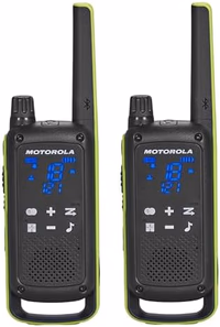 Motorola Solutions T803 Waterproof IP54 Two Way Radio Walkie Talkie 35 mi. Bluetooth w/Charging Dock 2-Pack (Lime Green) thumbnail 1