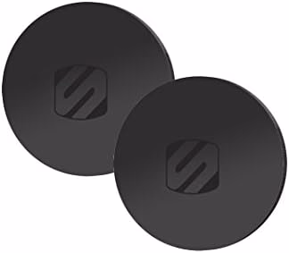 Scosche MPRNDRK-SP MagicMount Replacement Metal Plate Kit for Phone, Metal Plates for Magnetic Mount Cell Phone Holder for Car, Universal with All Devices and Phone Case, Black - Round